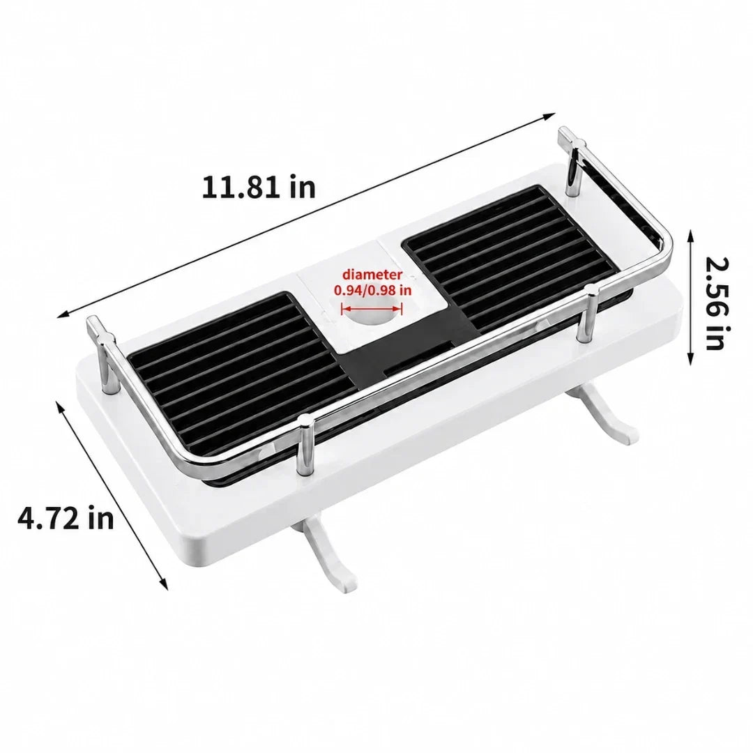 Adjustable Tension Shower Shelf, No Drilling