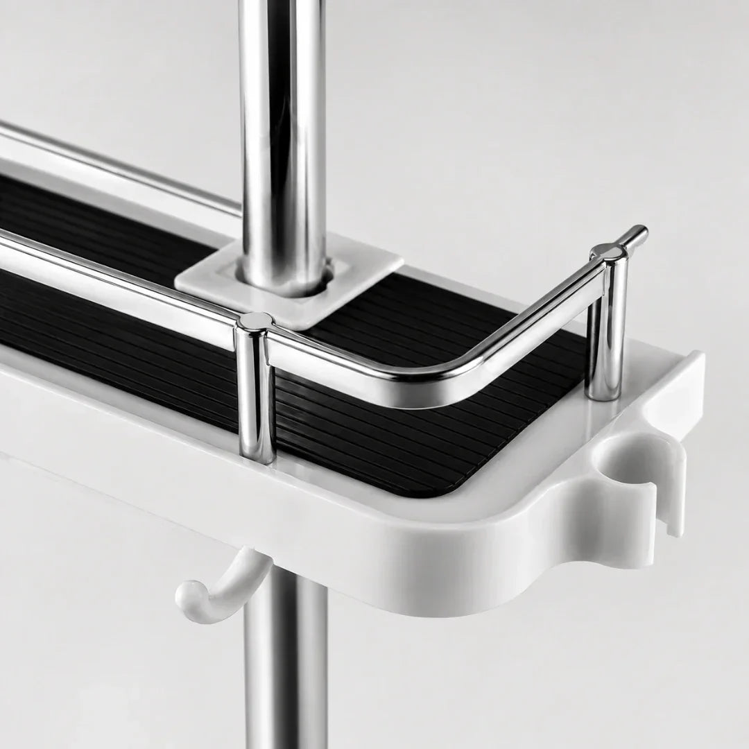 Adjustable Tension Shower Shelf, No Drilling