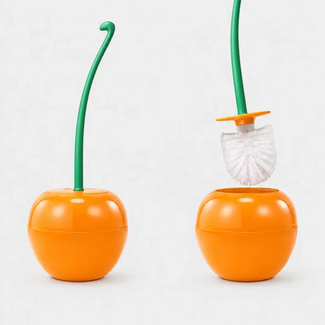 Cherry Toilet Brush and Holder in Three Colours