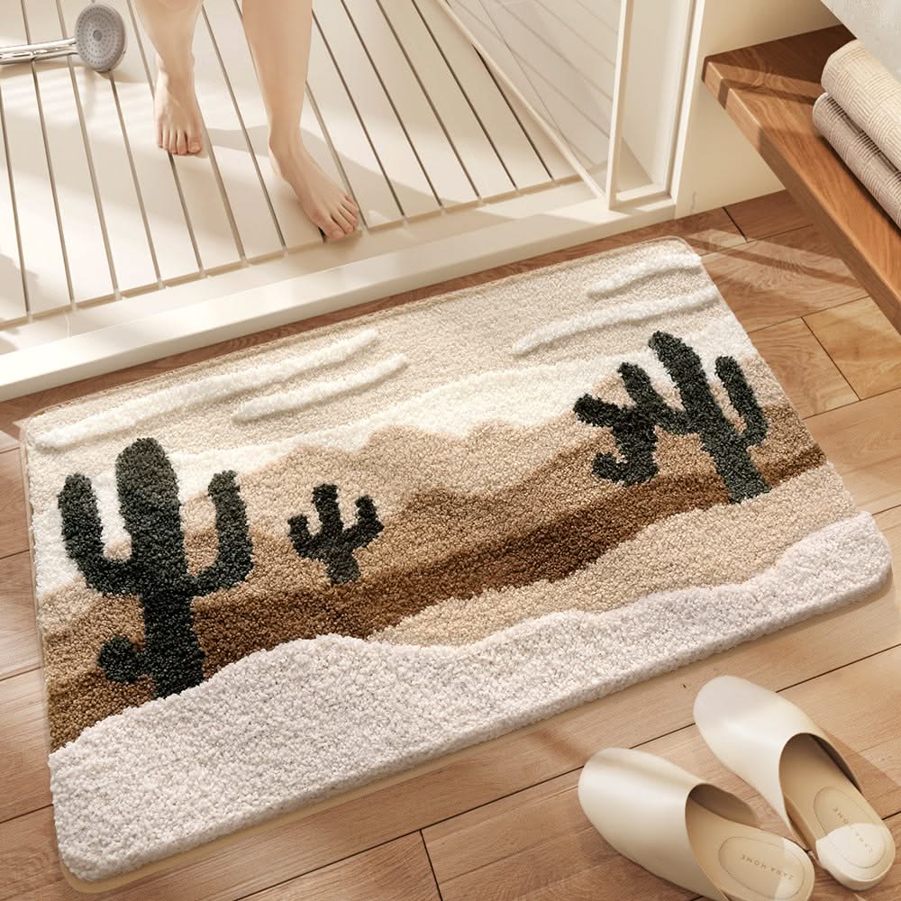 Patterned Plush Bath Mat in 5 Designs
