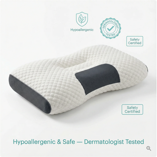 Contoured Memory Foam Pillow, Single or Pair