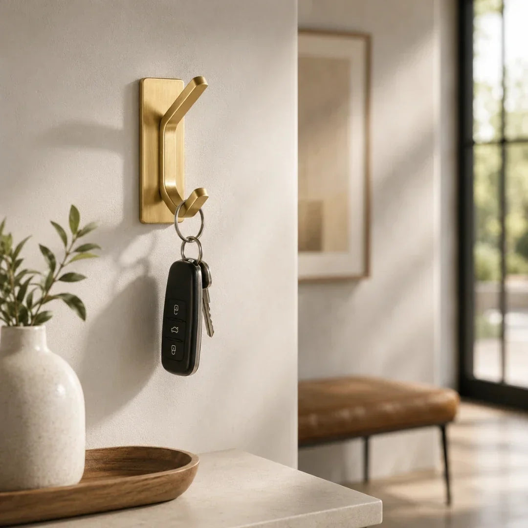 Minimalist Steel Wall Hook in Three Finishes