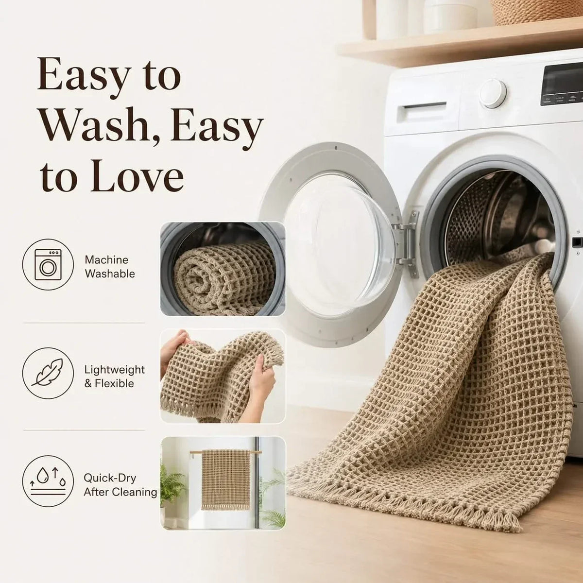 Waffle-Weave Bath Mat in Four Sizes