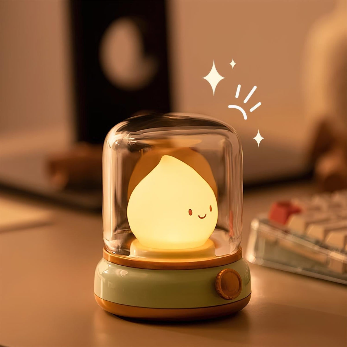 LED Flame Night Light with Flickering Effect