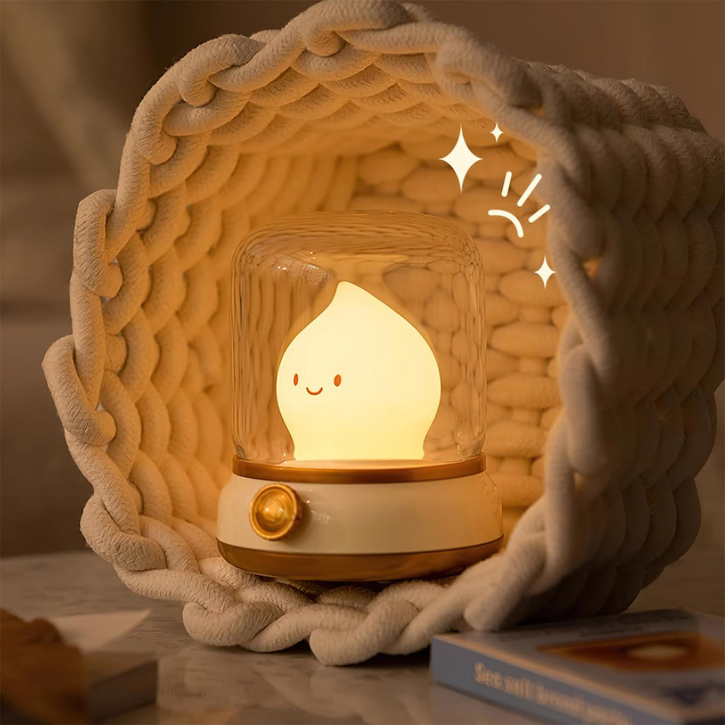 LED Flame Night Light with Flickering Effect