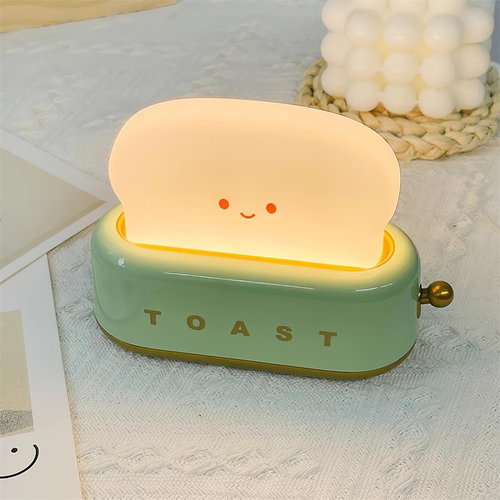 Toaster Lamp with Glowing Toast
