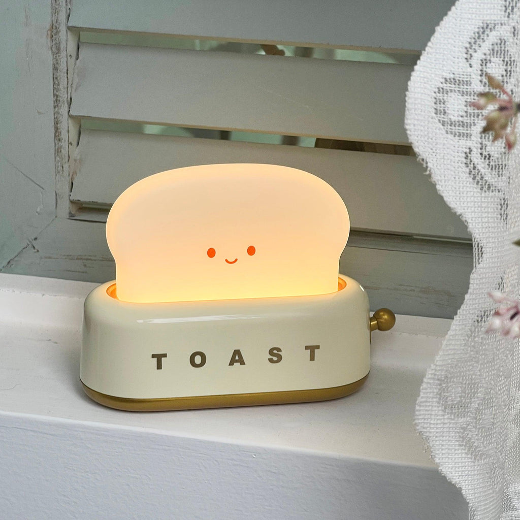 Toaster Lamp with Glowing Toast
