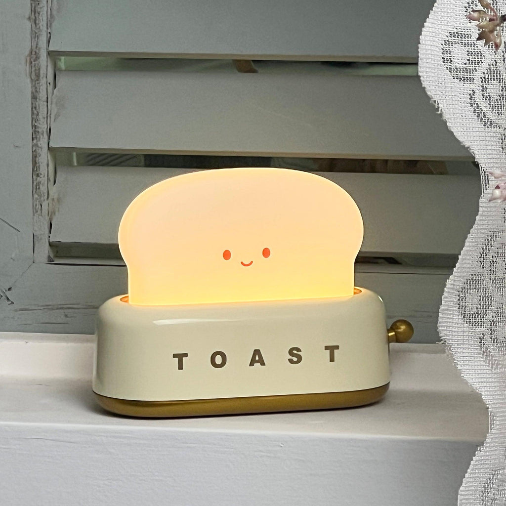 Toaster Lamp with Glowing Toast